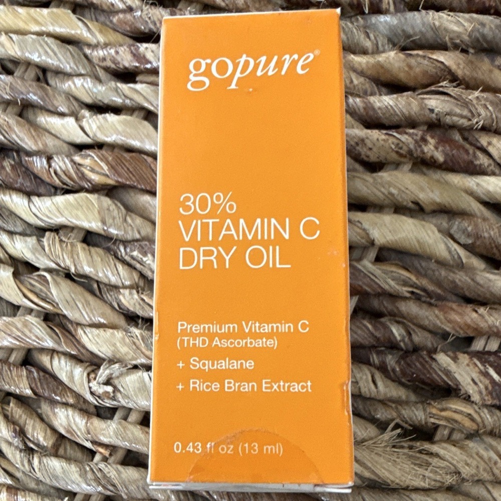 goPure 30% Vitamin C Dry Oil THD Ascorbate Squalane 0.43 fl oz Face Moisturizer